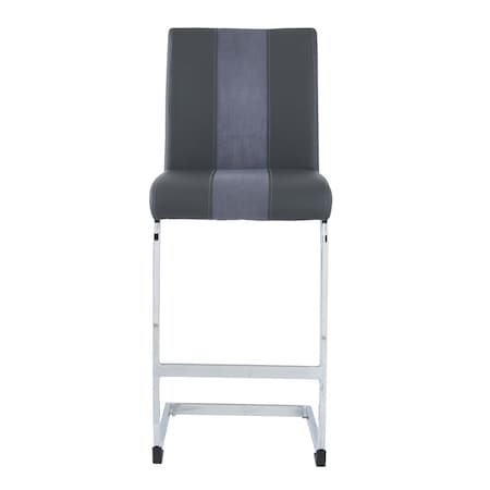 Global Furniture Usa Contemporary Fabric, PU D915 Grey Bar Stool 956